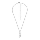 Diesel D LOGO Heren Collier - Zilverkleurig