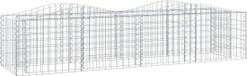 vidaXL Schanskorf gewelfd verhoogd 200x50x50 cm gegalvaniseerd ijzer
