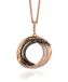Orphelia Silver 925 Zh-7055 Pendant With Chain Rose Gold Plating White/Brown Zirconium