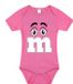 Bellatio Decorations Baby rompertje - letter M - roze - kraam cadeau - babyshower - cadeau romper 56
