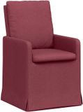 vidaXL Eetstoelen 2 stuks Stof Wijnrood 57 x 67 x 98 cm