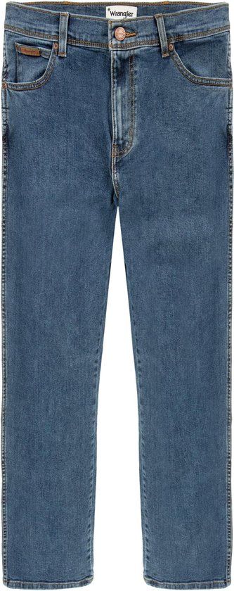 Wrangler Texas Str Heren Regular Fit Jeans Blauw - W38 X L30