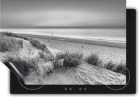 Chefcare Inductie Beschermer Strand en Zee - Zwart Wit - 75x50 cm