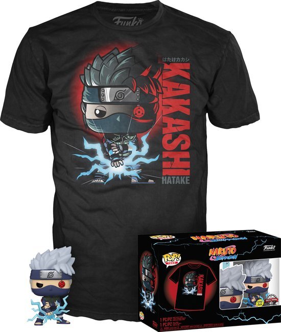 Funko 63365 POP & TEE: Naruto- Kakashi- L, één maat,Multi kleuren