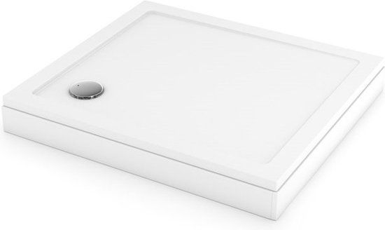 Maxaro Hoge Douchebak 90x100cm Halfrond SMC Hoogglans Wit