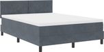 vidaXL Boxspringbed met matras Donkergrijs 140 x 200 cm Fluweel