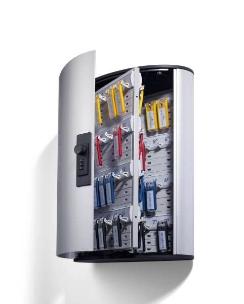 Durable Key Box - 72 Keys - Combination Lock - Silver
