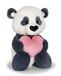 NICI Knuffeldier Love Panda met hartje, 35 cm, zwart