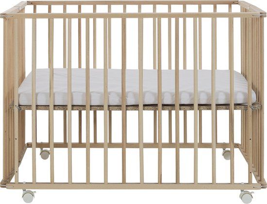 Puck Inklapbare Box Naturel - Beige - 15 kg - Rechthoek - Met wielen