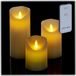 Merkloos Relaxdays LED kaarsen - set van 3 - timer - flikkerende vlam - afstandsbediening - elektrisch