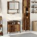 vidaXL Ensemble de meubles de salle de bain 2 pièces Marron Bois traité