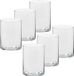Trend Candles Theelichthouder - 6x - transparent - verre - haut modèle - 5,5 x 6,5 cm