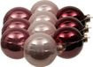 Othmar Decorations Bv 12x stuks kerstversiering kerstballen roze tinten van glas - 10 cm - mat/glans - Kerstboomversiering