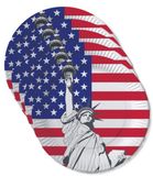 Bellatio Decorations USA/Verenigde Staten kartonnen party bordjes - D23 cm - 30x stuks - papier - feestartikelen - tafel versiering