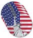Bellatio Decorations USA/Verenigde Staten kartonnen party bordjes - D23 cm - 30x stuks - papier - feestartikelen - tafel versiering