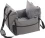 Flamingo Autostoel Bobba Grijs - 56x56x42cm - 3-in-1 draagtas, autostoel & ligkussen