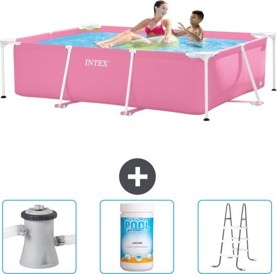 Intex Rechthoekig Frame Zwembad - 220 x 150 x 60 cm - Roze - Familiebad
