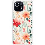 Xiaomi Mi 11 Flower wall Verstevigd hoesje met sublimatie bedrukking