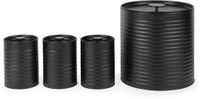 Russell Hobbs Geribbelde Broodtrommel & 3 Blikkenset - Zwart