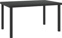 vidaXL Tuintafel Aluminium Zwart 140x90x74 cm