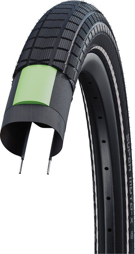 Schwalbe Super Moto-X DD GreenGuard 27.5 x 2.40 / 62-584 mm - zwart met reflectie