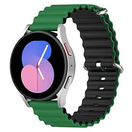 Qubix Ocean Style bandje voor Samsung Galaxy Watch 5 Pro - 45mm - Groen/Zwart
