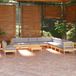 The Living Store Loungeset Grenenhout - Grijs - 11-persoons - Hout