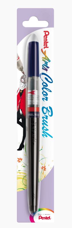 Pentel XGFL-117X Brush/Fine Tip Marker - Blue