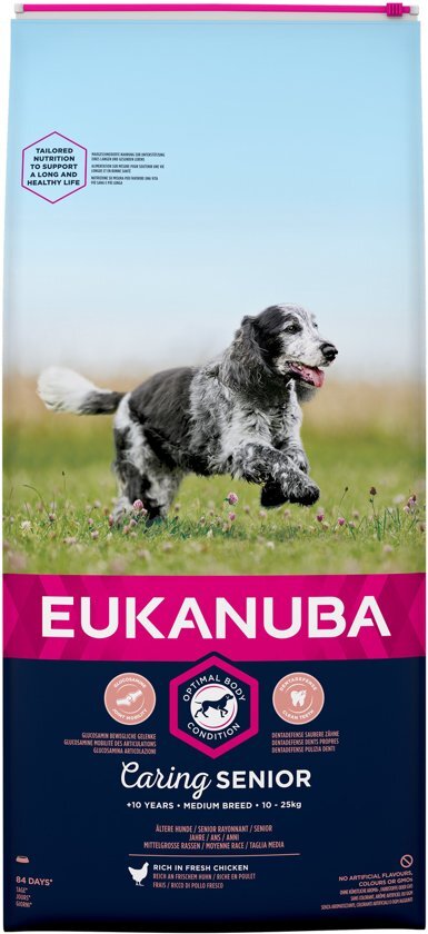 EUKANUBA Caring Senior Medium Breed Kip - Hondenvoer - 15 kg