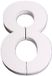 Glorex Hobby Piepschuim cijfer 8 jaar - H25 cm - wit