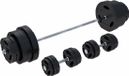 Gorilla Sports Halterset 130 kg - Gripper Kunststof - Zwart