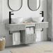 Maison Exclusive - Bathroom furniture set, concrete grey, 115 x 35 x 80 cm