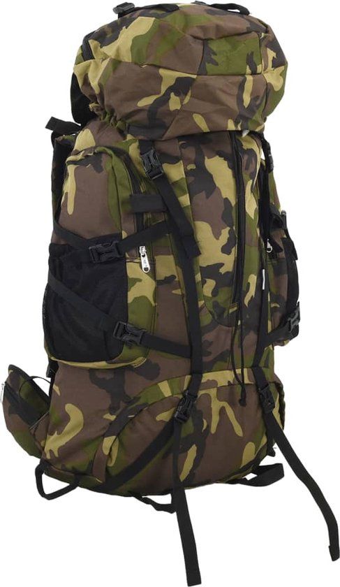 vidaXL - Wandelrugzak - 100 L - Camouflage - Groen