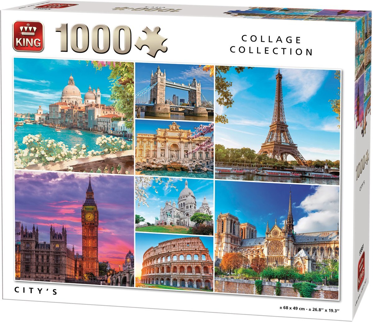 King Puzzel 1000 Stukjes CITY'S