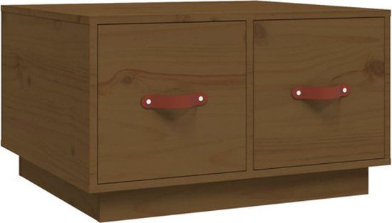 VidaXL Salontafel 60x53x35 cm massief grenenhout honingbruin