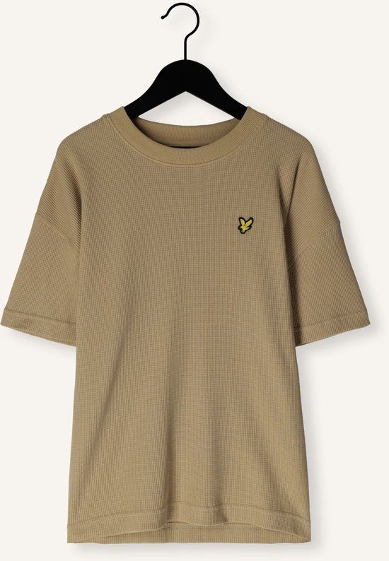 Lyle & Scott Waffle T-shirt Jongens Zand Maat 152/158