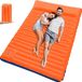 Famanu – 4 Inch Dikke Dubbel Opblaasbare Slaapmat voor Kamperen - met Voetpomp en Kussen - Lichtgewicht Kampeermatras 2 personen voor Buiten - Backpacken - Wandelen