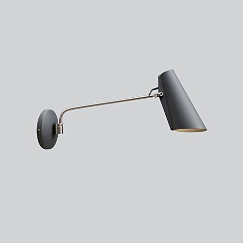 Northern Birdy wandlamp, aluminium, 60 W, grijs