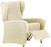 Eysa Aquiles elastische banksprei relaxstoel kleur 00-ecru, polyester-katoen, 37 x 29 x 5 cm