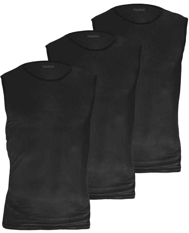 GripGrab Ultralight Mesh Ondergoed bovenlijf 3 Pack zwart