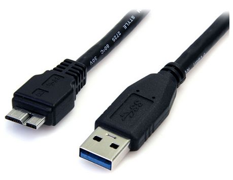 StarTech.com USB3AUB50CMB - USB kabel - 0.5 m - Zwart