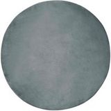 Tapis antidérapant en fausse fourrure de lapin Olite anthracite Ø 100 cm
