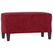 vidaXL Banc 70x35x41 cm velours lie de vin