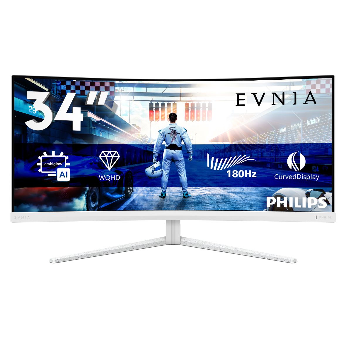 Philips Evnia 34M2C5501A/00 - 34 inch QHD 180Hz Curved Gaming Monitor