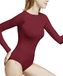 FALKE Dames Body Fine Cotton Crew Neck W Bo katoen lichaam met lange mouwen 1 stuk, Rood Scarlet 8228, S 36-38