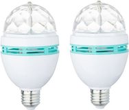 Merkloos / Sans marque 2x Disco lampen/lichten E27 fitting 360 graden roterend- Disco bol voor fitting - 2,5 Watt - Ledlampen