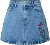 Pieces Minirok PCPALMA MW A-LIJN DENIM