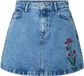 Pieces Minirok PCPALMA MW A-LIJN DENIM