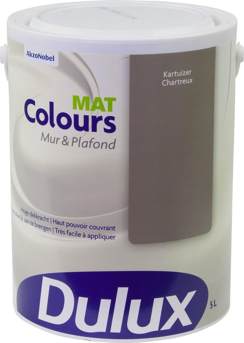DULUX Colours Mur & Plafond - Mat - Kartuizer - 5 Liter