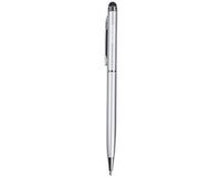 DrPhone SX Pro V3 Universele 2-in-1 Stylus Pen met Balpen – Compatibel met capacitieve Touchscreens met Rubber Tip – Zwarte Inkt - Zilver